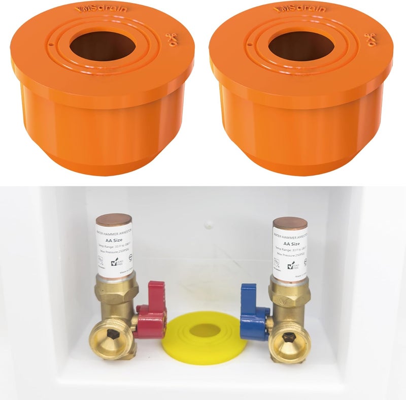 YMSDrain YMS Washing Machine Drain Outlet Plug, Silicone Sealing Plug for 1" ~ 1 1/2" Inlet Pipe, Durable & Easy to Install, Sewer Seal Coupler for Washing Machine Box (2.3" Outlet) - Image 1